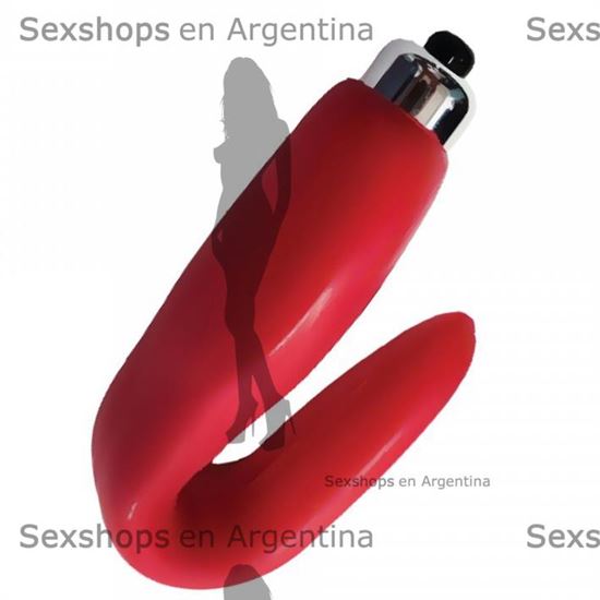 Vibrador para utilizar en pareja colo rojo